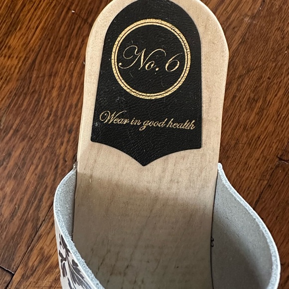 RARE no. 6 sample clogs. Black and white floral pattern - Picture 3 of 3